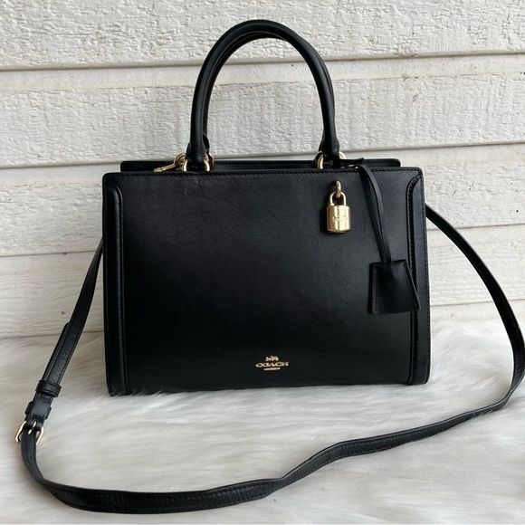 Coach Bags Coach Zoe Carryall 2 Way Satchel Leather Lock Dreamer